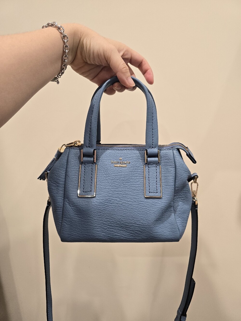Kate Spade Kingston Drive Mini Alena Leather Crossbody Bag Blue